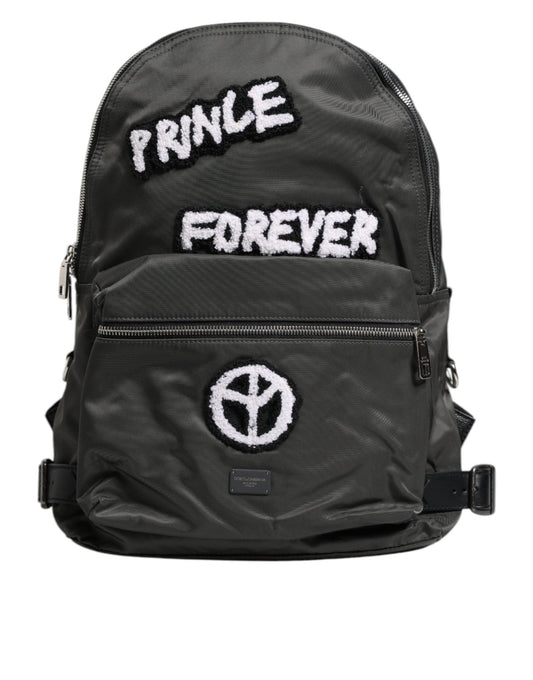 Dolce & Gabbana Gray Nylon Prince Forever School Travel Backpack Bag - Sandy Store ByNet