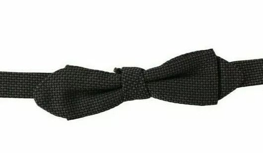 Dolce & Gabbana Gray Pattern Silk Adjustable Neck Bow Tie – par Dolce & Gabbana | Disponible sur Sandy Store ByNet