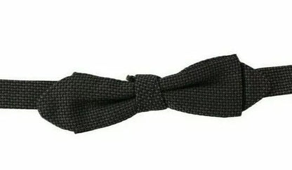 Dolce & Gabbana Gray Pattern Silk Adjustable Neck Bow Tie – par Dolce & Gabbana | Disponible sur Sandy Store ByNet