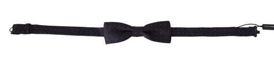 Dolce & Gabbana Gray Pattern Silk Adjustable Neck Papillon Bow Tie – par Dolce & Gabbana | Disponible sur Sandy Store ByNet