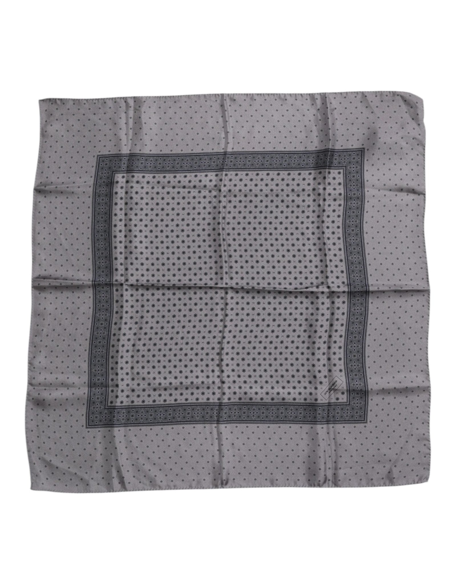 Dolce & Gabbana Gray Polka Dot Silk Square Men Foulard Scarf – par Dolce & Gabbana | Disponible sur Sandy Store ByNet