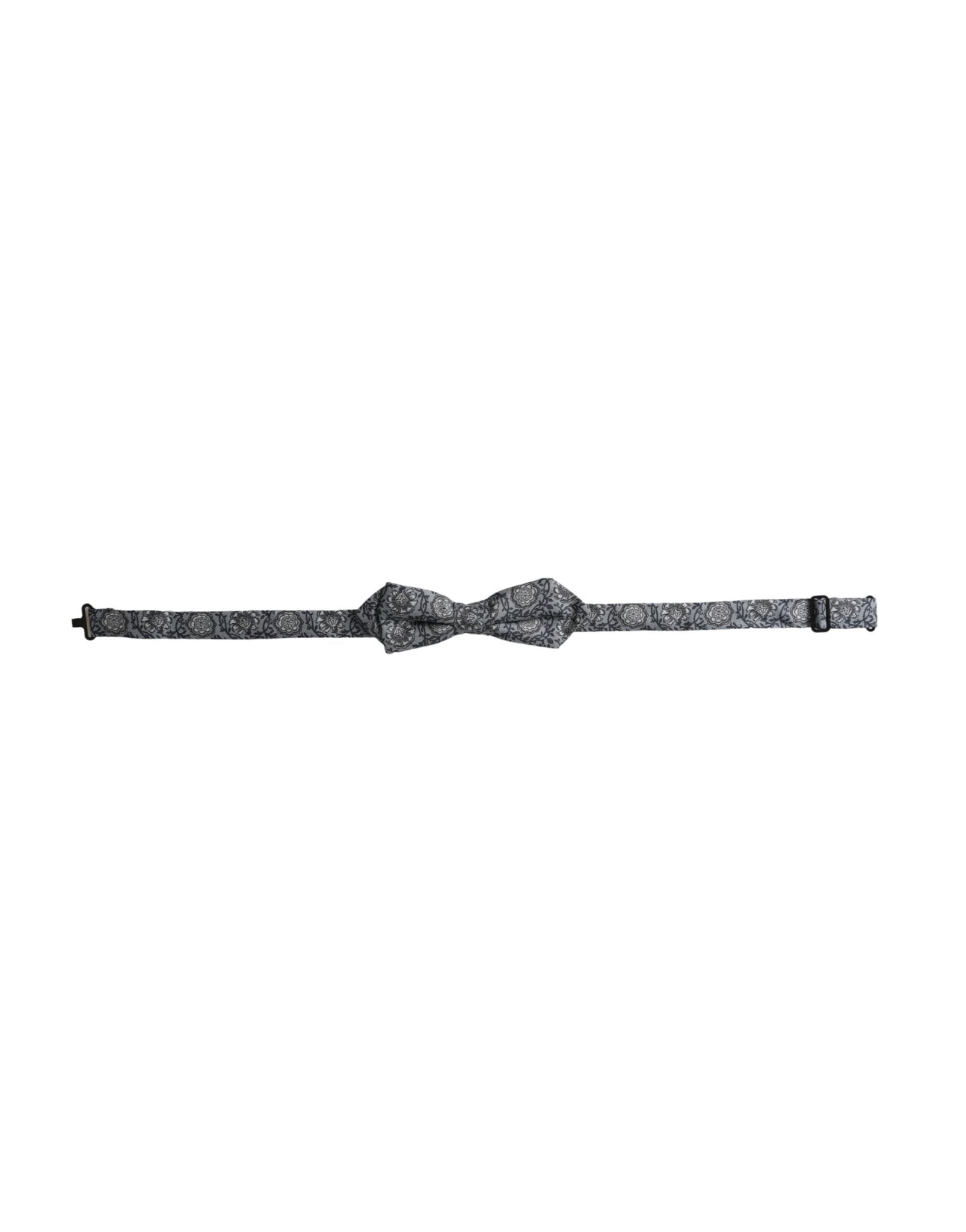 Dolce & Gabbana Gray Silk Patterned Adjustable Neck Men Bow Tie – par Dolce & Gabbana | Disponible sur Sandy Store ByNet