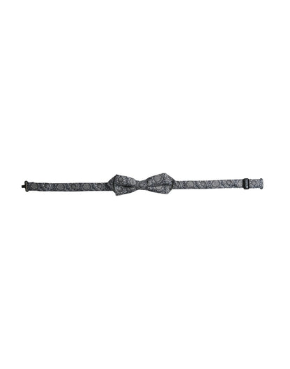 Dolce & Gabbana Gray Silk Patterned Adjustable Neck Men Bow Tie – par Dolce & Gabbana | Disponible sur Sandy Store ByNet