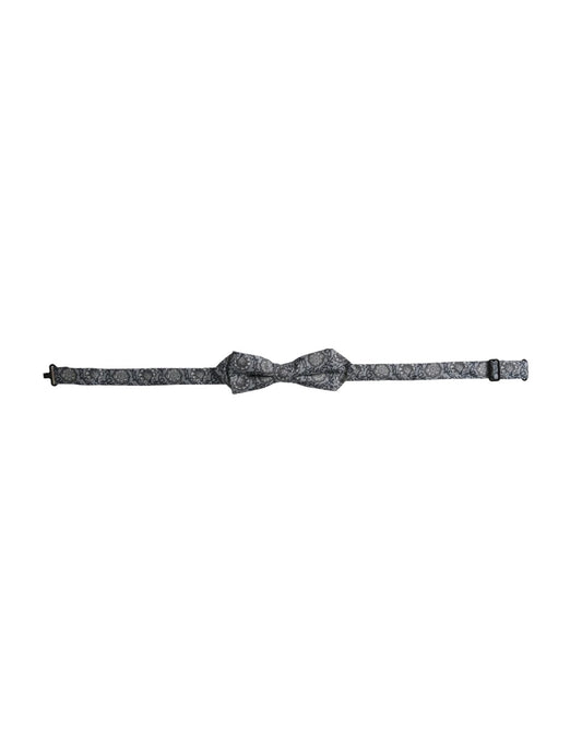 Dolce & Gabbana Gray Silk Patterned Adjustable Neck Men Bow Tie – par Dolce & Gabbana | Disponible sur Sandy Store ByNet