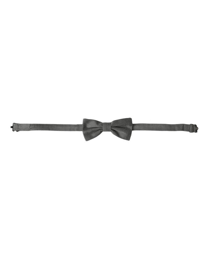 Dolce & Gabbana Gray Silk Patterned Adjustable Neck Men Bow Tie – par Dolce & Gabbana | Disponible sur Sandy Store ByNet