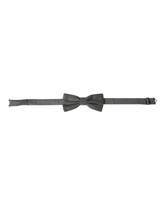 Dolce & Gabbana Gray Silk Patterned Adjustable Neck Men Papillon Bow Tie – par Dolce & Gabbana | Disponible sur Sandy Store ByNet
