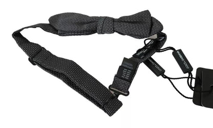 Dolce & Gabbana Gray Silk Patterned Mens Necktie Bow Tie – par Dolce & Gabbana | Disponible sur Sandy Store ByNet