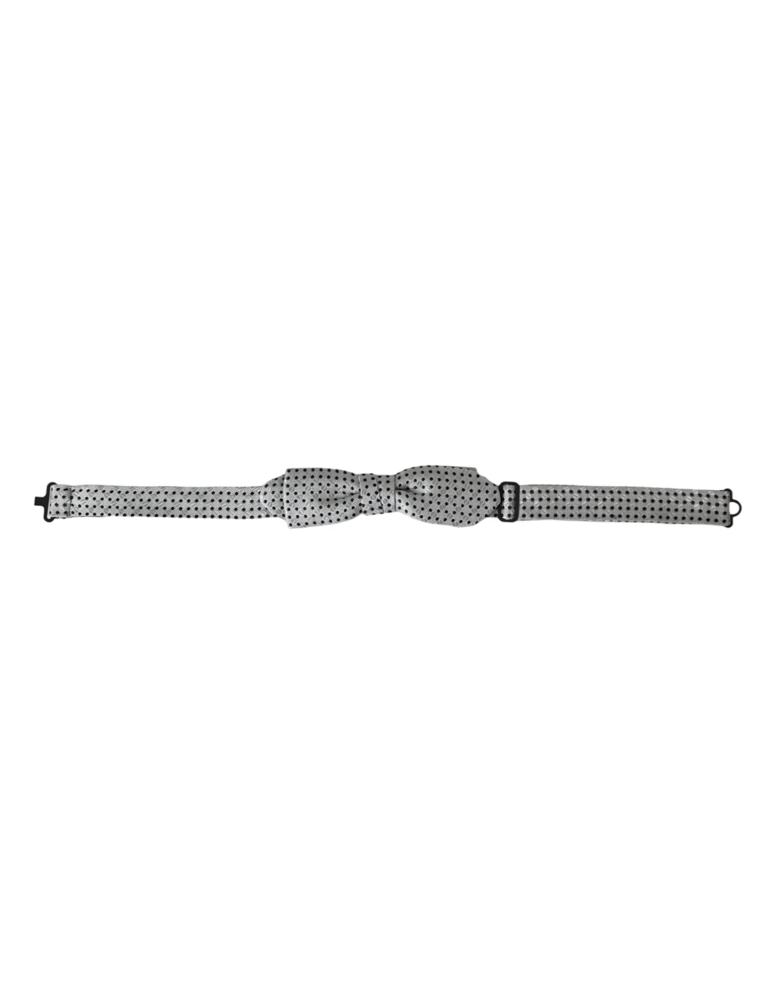 Dolce & Gabbana Gray Silk Polka Dot Adjustable Neck Men Papillon Bow Tie – par Dolce & Gabbana | Disponible sur Sandy Store ByNet