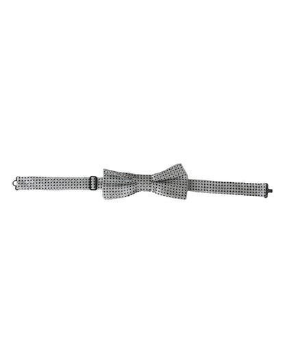 Dolce & Gabbana Gray Silk Polka Dot Adjustable Neck Men Papillon Bow Tie – par Dolce & Gabbana | Disponible sur Sandy Store ByNet