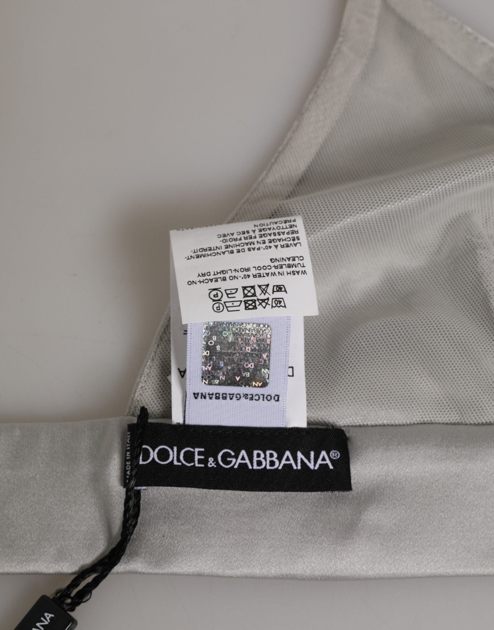 Dolce & Gabbana Gray Silk Satin Triangle Soft Cup Bra Underwear – IT2 | S par Dolce & Gabbana | Disponible sur Sandy Store ByNet