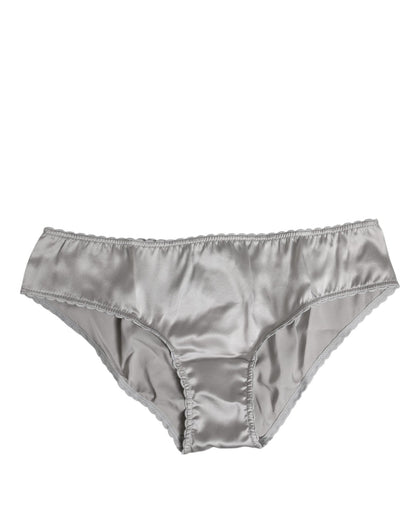 Dolce & Gabbana Gray Silk Stretch Bottom Low Waist Panty Underwear – IT2 | S par Dolce & Gabbana | Disponible sur Sandy Store ByNet