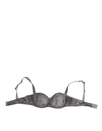 Dolce & Gabbana Gray Silk Underwired Balconette Bra Underwear – IT2 | S par Dolce & Gabbana | Disponible sur Sandy Store ByNet