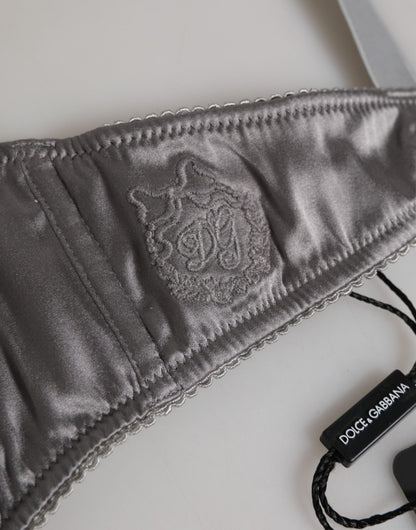 Dolce & Gabbana Gray Silk Underwired Balconette Bra Underwear – IT2 | S par Dolce & Gabbana | Disponible sur Sandy Store ByNet