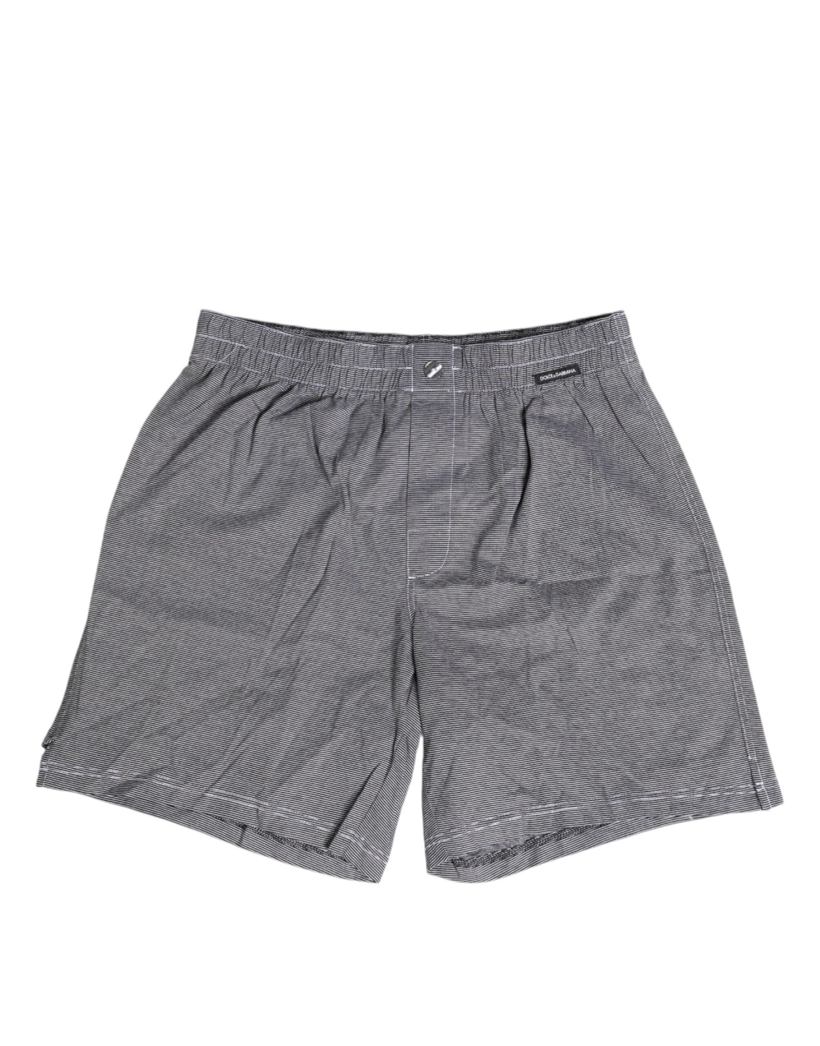 Dolce & Gabbana Gray Striped Cotton Regular Boxer Underwear – IT3 | XS par Dolce & Gabbana | Disponible sur Sandy Store ByNet