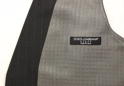 Dolce & Gabbana Gray Striped Formal Dress Gilet Vest – IT46 | S par Dolce & Gabbana | Disponible sur Sandy Store ByNet