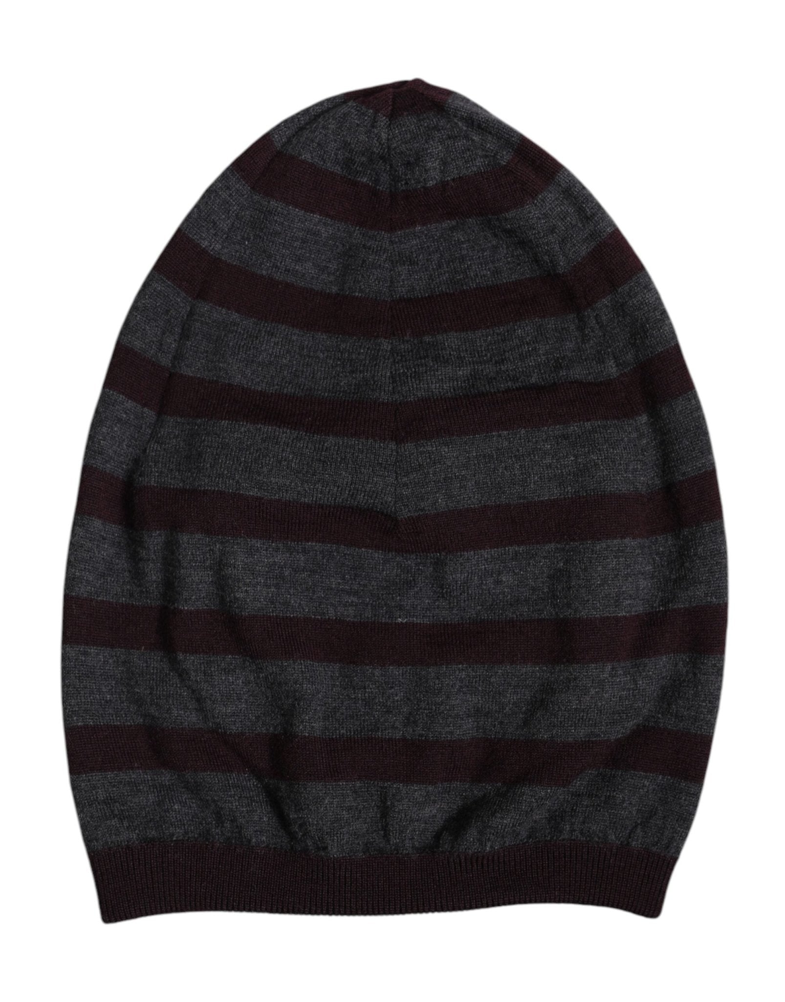 Dolce & Gabbana Gray Striped Wool Knitted Winter Beanie Hat – par Dolce & Gabbana | Disponible sur Sandy Store ByNet