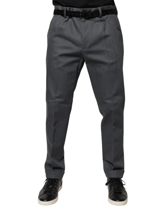 Dolce & Gabbana Gray Tapered Formal Dress Pants – IT52 | XL par Dolce & Gabbana | Disponible sur Sandy Store ByNet