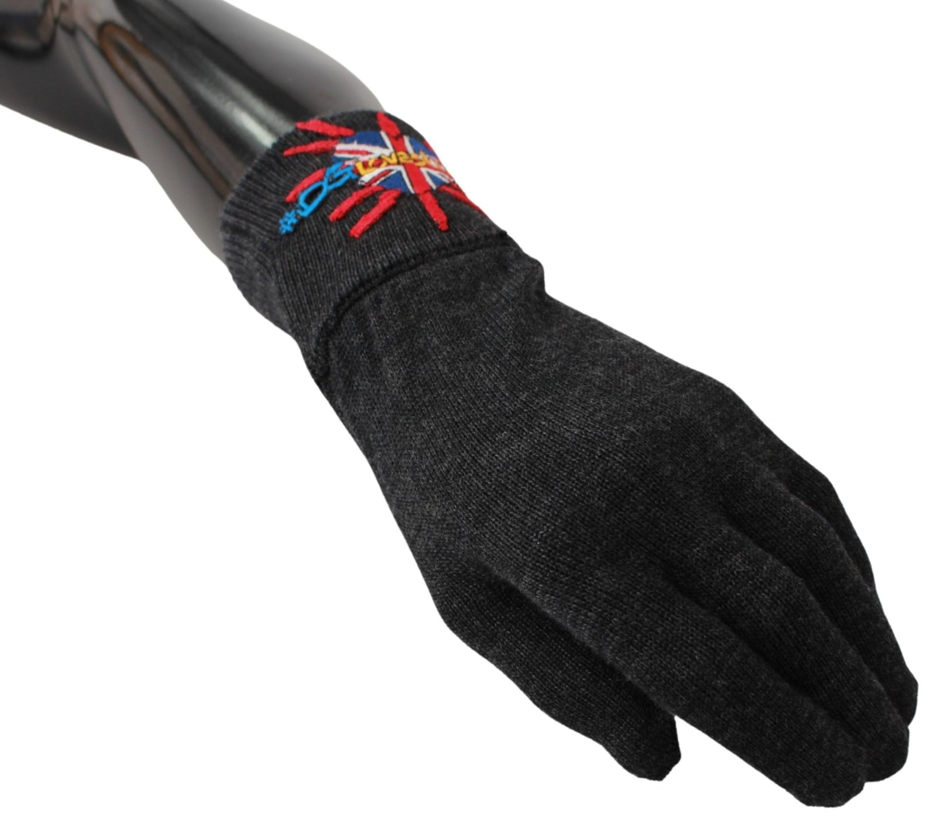 Dolce & Gabbana Gray Virgin Wool Unisex Gloves - Sandy Store ByNet