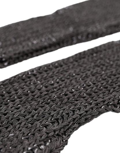 Dolce & Gabbana Gray Viscose Knitted Finger Less Gloves - Sandy Store ByNet