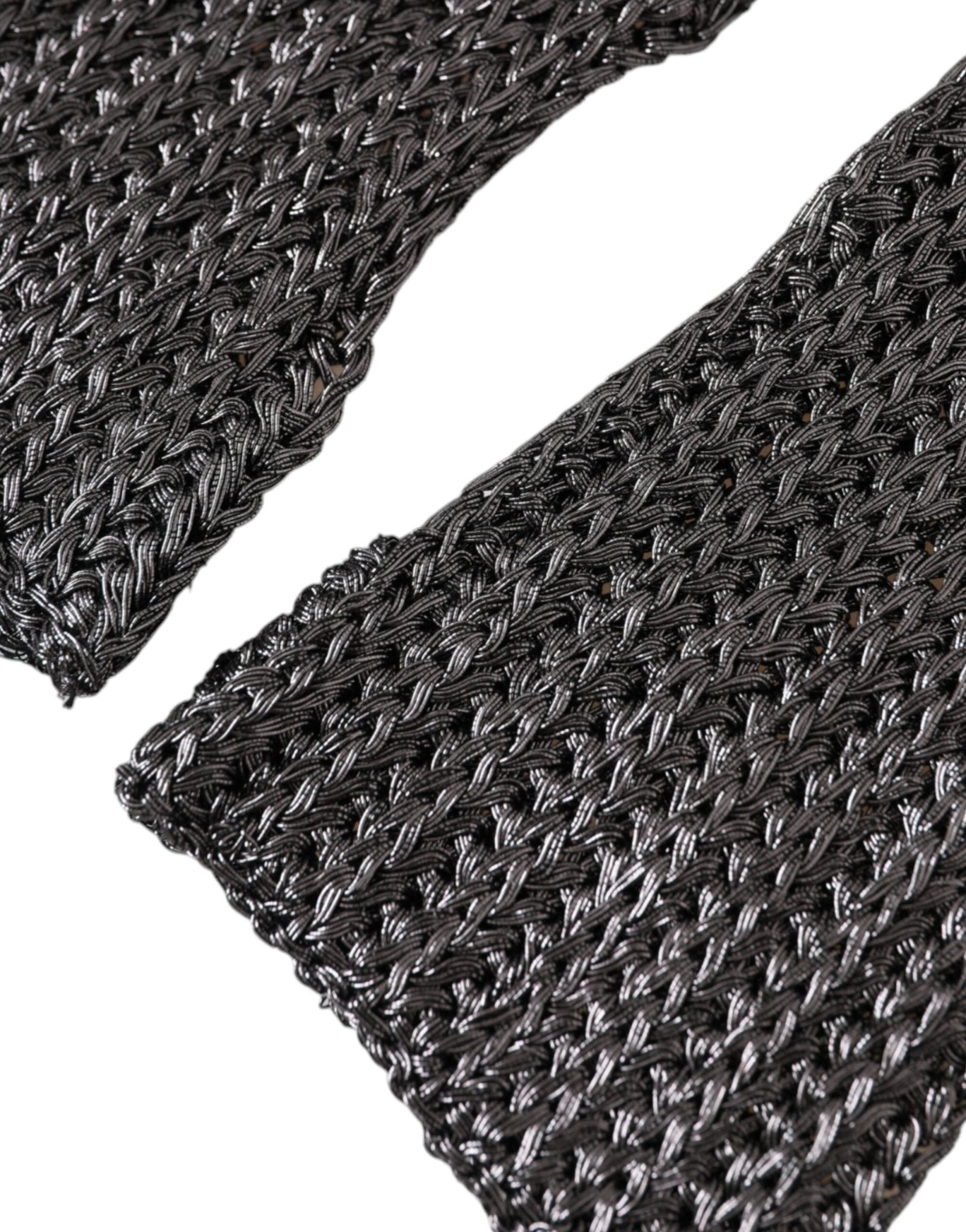 Dolce & Gabbana Gray Viscose Knitted Finger Less Gloves - Sandy Store ByNet