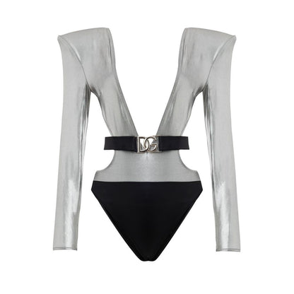 Dolce & Gabbana Gray Viscose One - Piece Swimsuit – IT2 | S par Dolce & Gabbana | Disponible sur Sandy Store ByNet