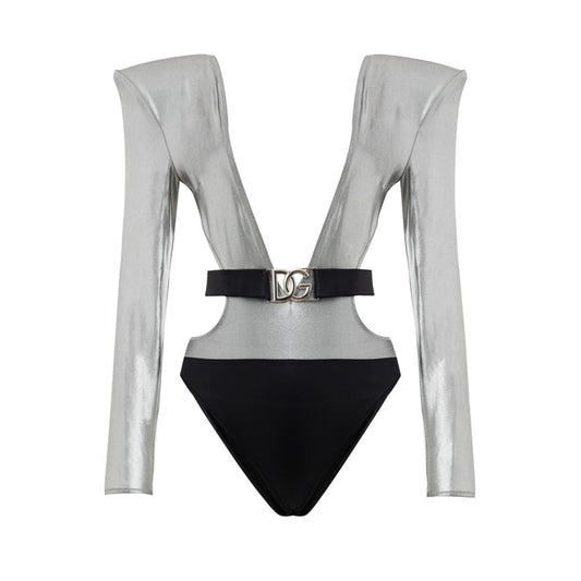 Dolce & Gabbana Gray Viscose One - Piece Swimsuit – IT2 | S par Dolce & Gabbana | Disponible sur Sandy Store ByNet