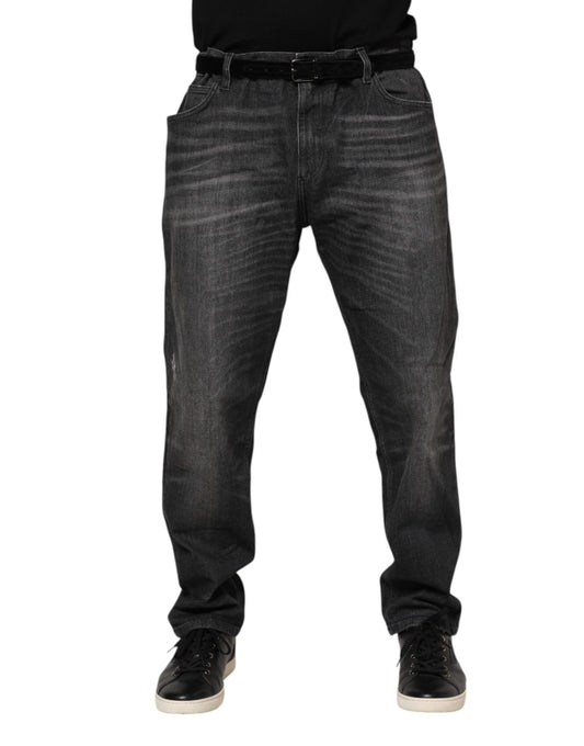 Dolce & Gabbana Gray Washed Cotton Loose Denim Jeans – IT54 | XL par Dolce & Gabbana | Disponible sur Sandy Store ByNet