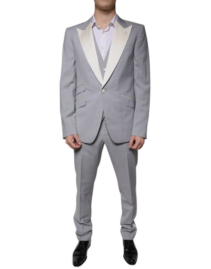 Dolce & Gabbana Gray Wool 3 Piece Slim Fit Formal Suit – IT50 | L par Dolce & Gabbana | Disponible sur Sandy Store ByNet