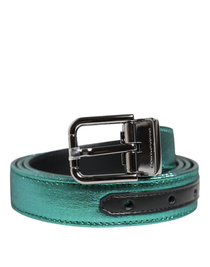 Dolce & Gabbana Green Black Polyester Metal Buckle Belt – 105 cm / 42 Inches par Dolce & Gabbana | Disponible sur Sandy Store ByNet