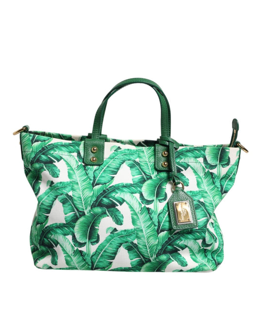 Dolce & Gabbana Green Canvas Botanical Garden Women Tote Bag - Sandy Store ByNet