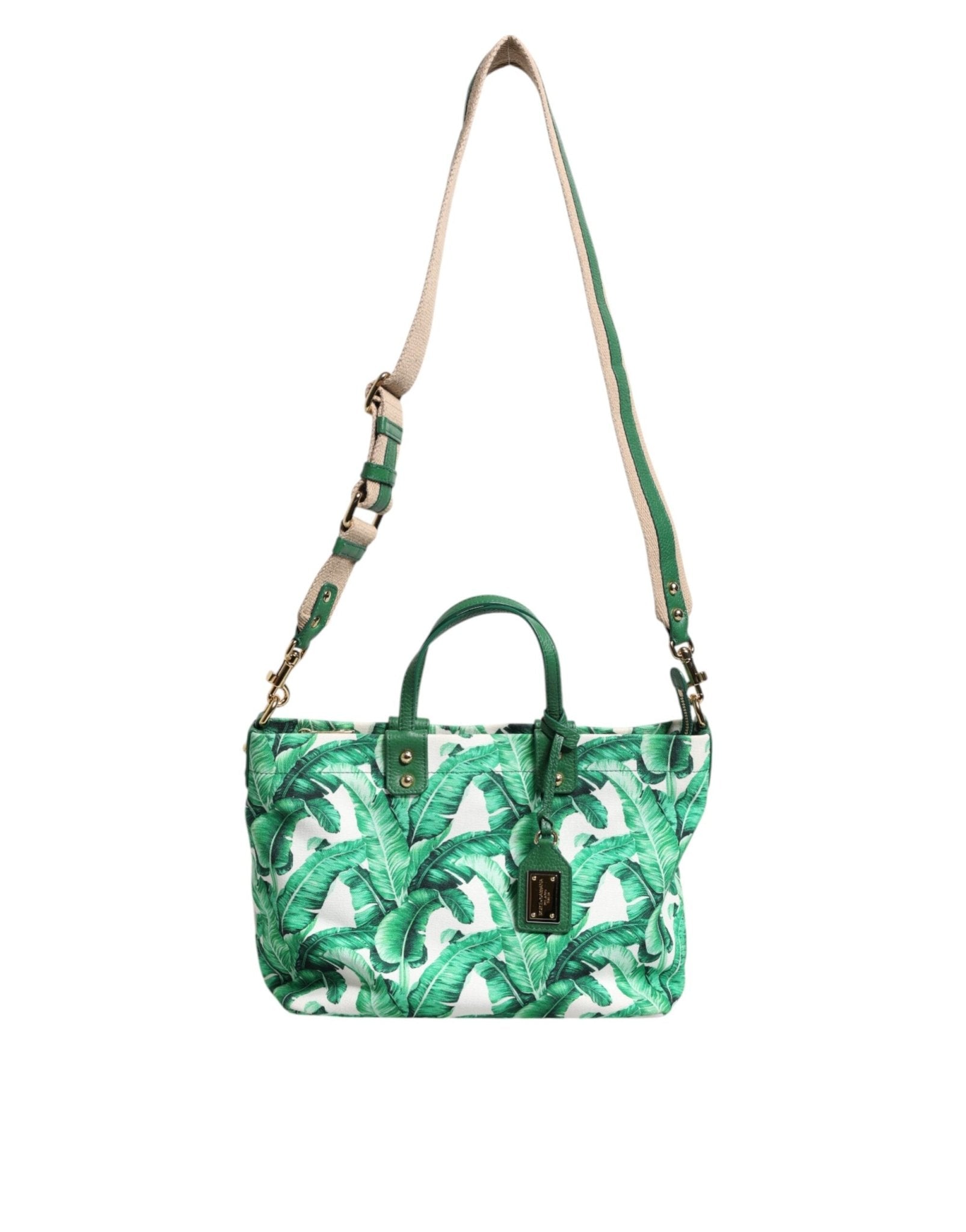 Dolce & Gabbana Green Canvas Botanical Garden Women Tote Bag - Sandy Store ByNet