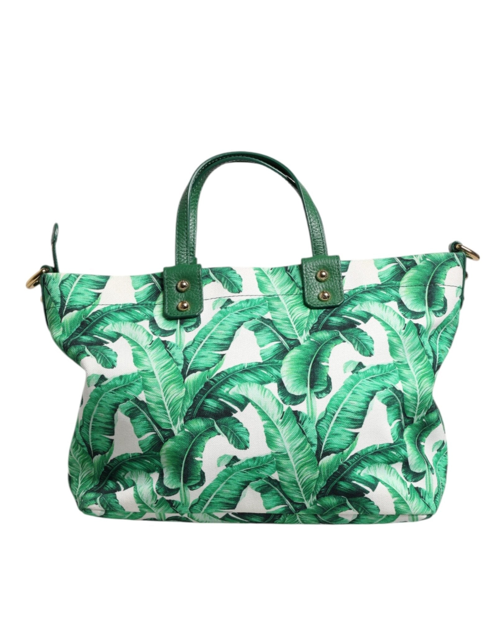 Dolce & Gabbana Green Canvas Botanical Garden Women Tote Bag - Sandy Store ByNet