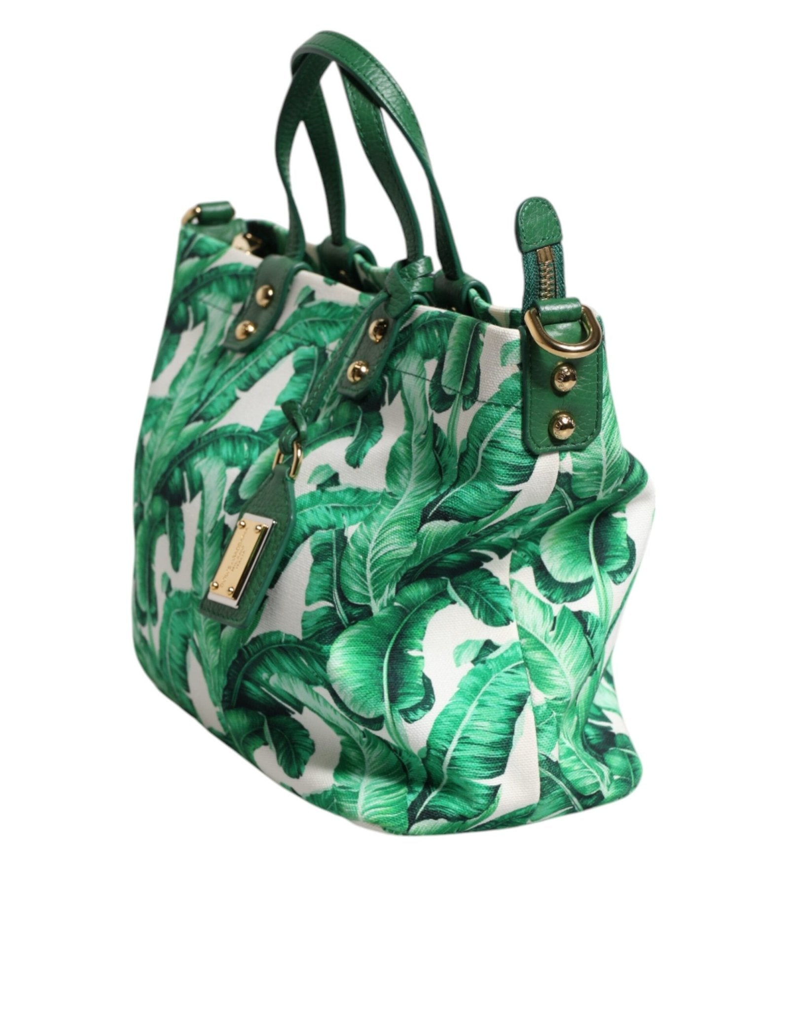 Dolce & Gabbana Green Canvas Botanical Garden Women Tote Bag - Sandy Store ByNet