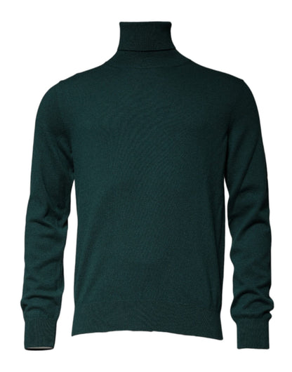 Dolce & Gabbana Green Cashmere Turtleneck Men Pullover Sweater - Sandy Store ByNet