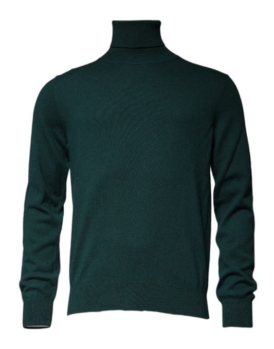 Dolce & Gabbana Green Cashmere Turtleneck Men Pullover Sweater - Sandy Store ByNet