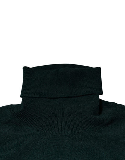 Dolce & Gabbana Green Cashmere Turtleneck Men Pullover Sweater - Sandy Store ByNet