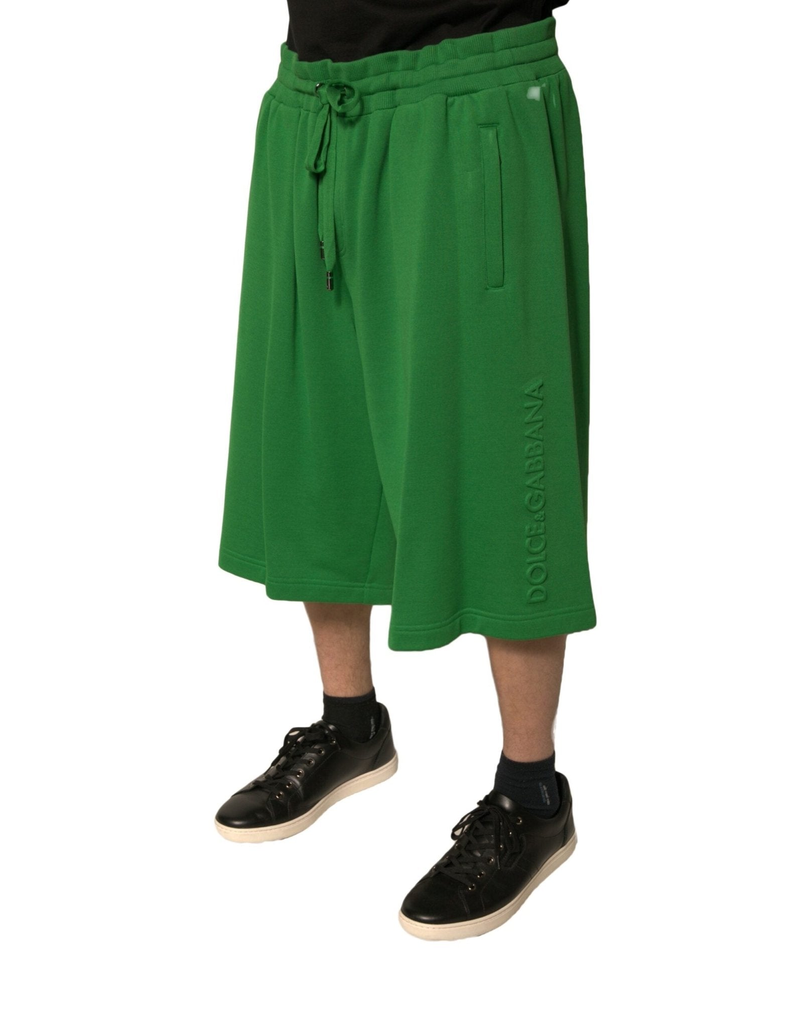 Dolce & Gabbana Green Cotton Blend Men Bermuda Shorts - Sandy Store ByNet