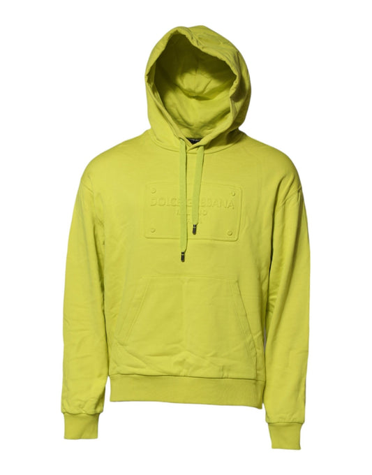 Dolce & Gabbana Green Cotton Hooded Logo Sweatshirt Sweater – IT44 | XS par Dolce & Gabbana | Disponible sur Sandy Store ByNet