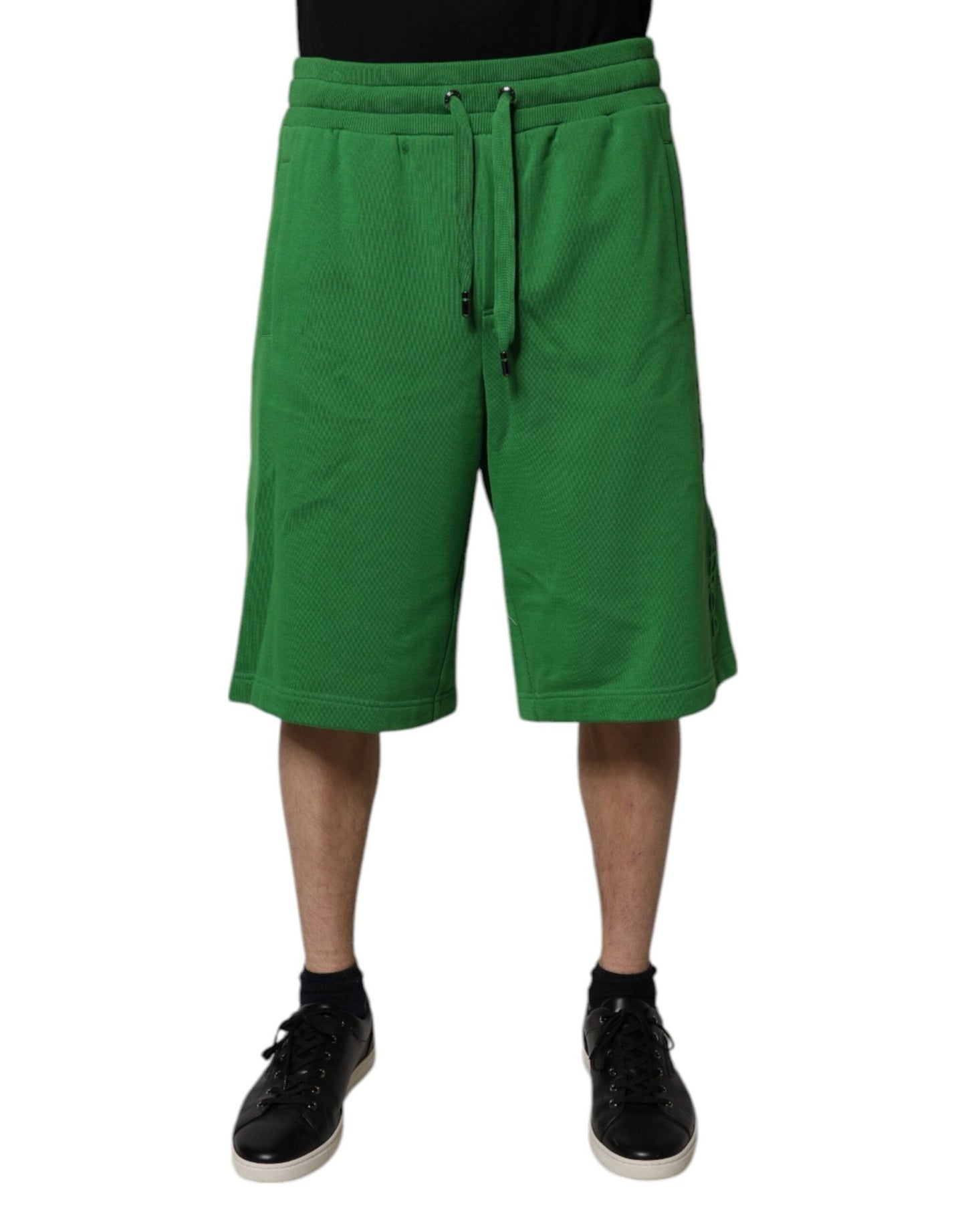 Dolce & Gabbana Green Cotton Men Sweatshorts Bermuda Shorts – IT48 | M par Dolce & Gabbana | Disponible sur Sandy Store ByNet