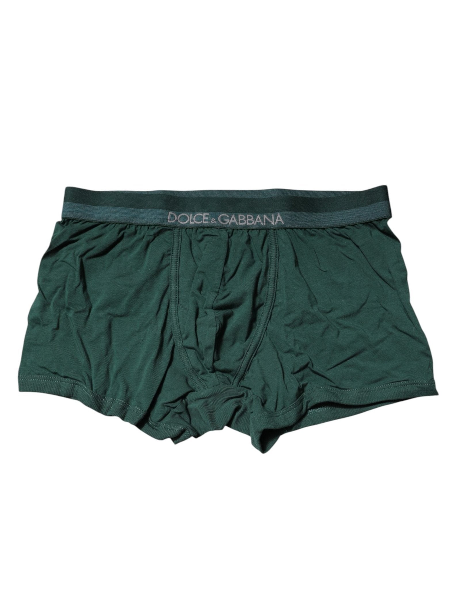 Dolce & Gabbana Green Cotton Regular Men Boxer Brief Underwear – IT3 | XS par Dolce & Gabbana | Disponible sur Sandy Store ByNet