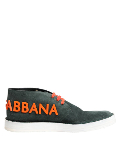 Dolce & Gabbana Green Derby Logo Casual Men Sneakers Shoes – EU44/US11 par Dolce & Gabbana | Disponible sur Sandy Store ByNet