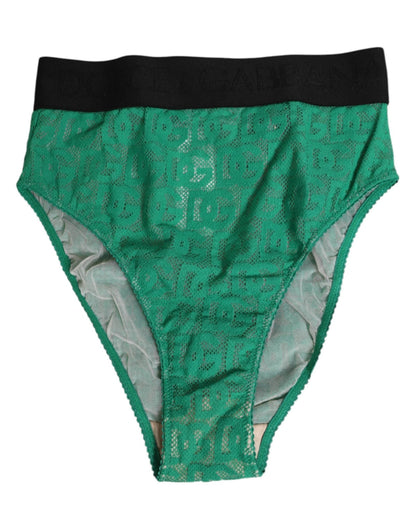 Dolce & Gabbana Green DG Logo Lace High Brief Panty Underwear – IT2 | S par Dolce & Gabbana | Disponible sur Sandy Store ByNet