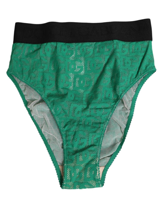 Dolce & Gabbana Green DG Logo Lace High Brief Panty Underwear – IT2 | S par Dolce & Gabbana | Disponible sur Sandy Store ByNet