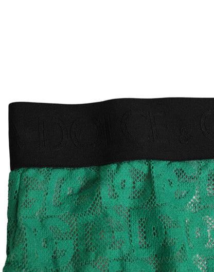 Dolce & Gabbana Green DG Logo Lace High Brief Panty Underwear – IT2 | S par Dolce & Gabbana | Disponible sur Sandy Store ByNet