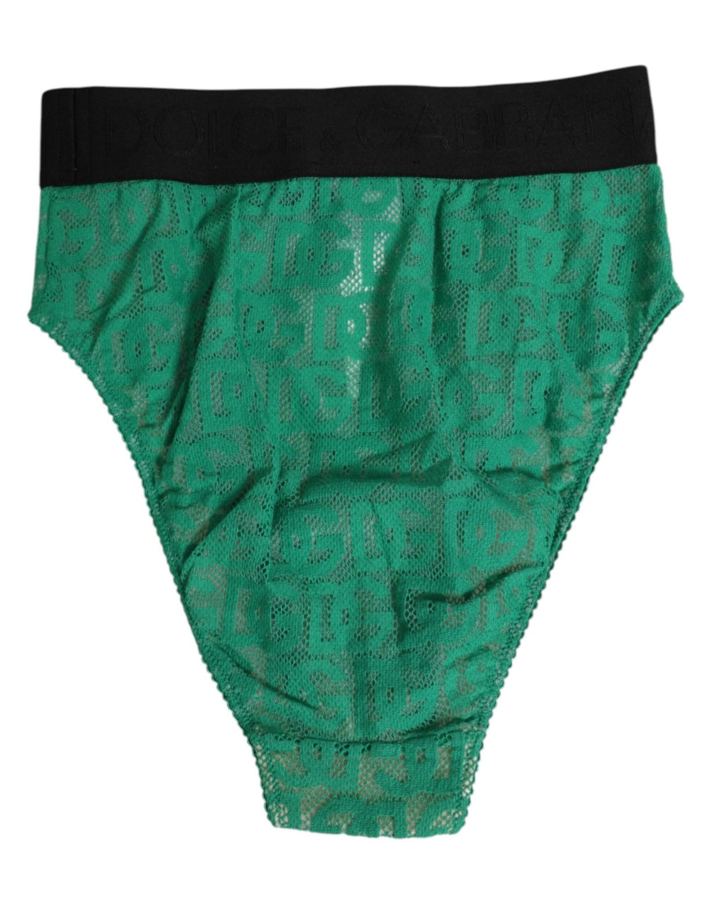 Dolce & Gabbana Green DG Logo Lace High Brief Panty Underwear – IT2 | S par Dolce & Gabbana | Disponible sur Sandy Store ByNet