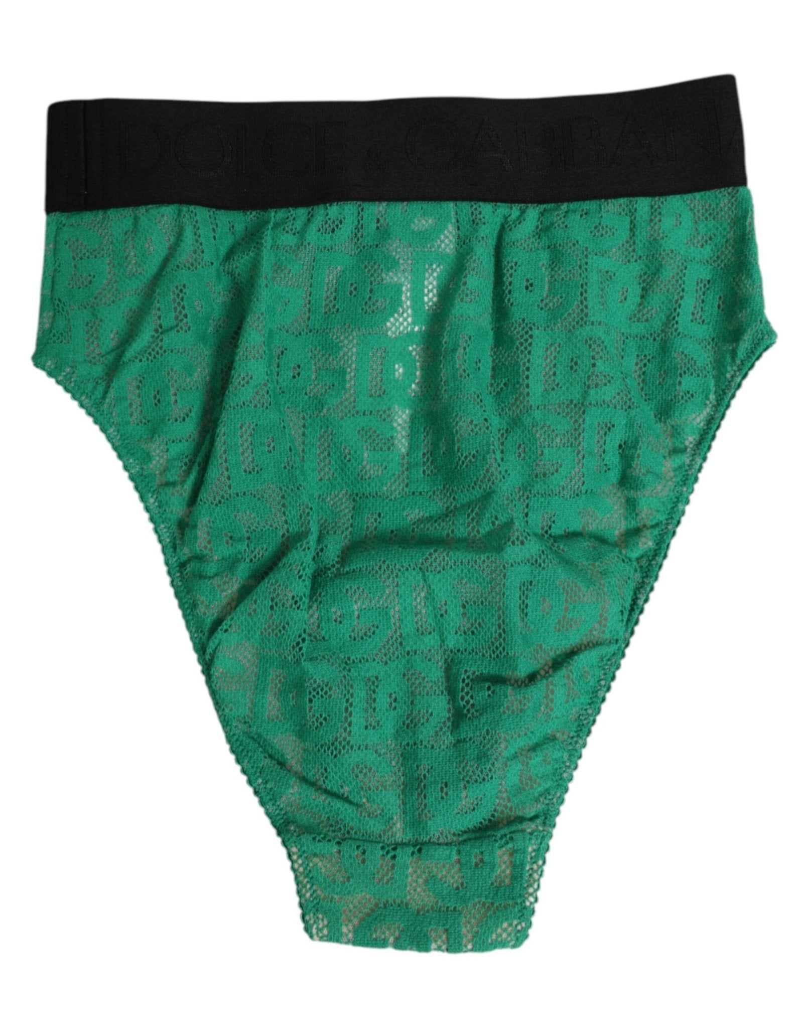 Dolce & Gabbana Green DG Logo Lace High Brief Panty Underwear – IT2 | S par Dolce & Gabbana | Disponible sur Sandy Store ByNet