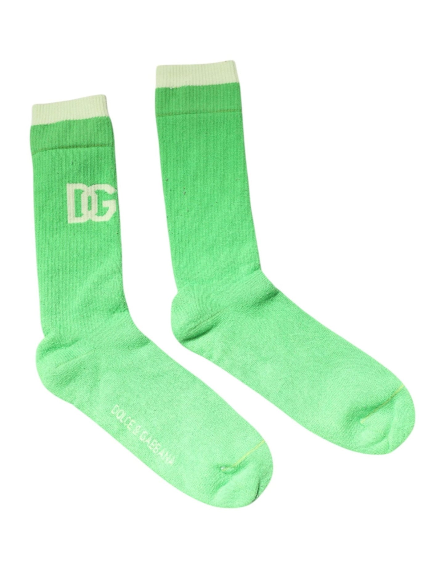 Dolce & Gabbana Green DG Logo Mid Calf Men Nylon Socks – L par Dolce & Gabbana | Disponible sur Sandy Store ByNet
