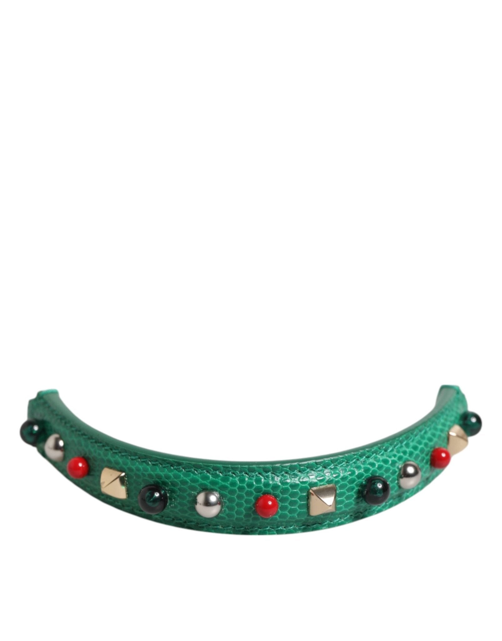 Dolce & Gabbana Green Embellished Leather Bag Handle Women Shoulder Strap – par Dolce & Gabbana | Disponible sur Sandy Store ByNet