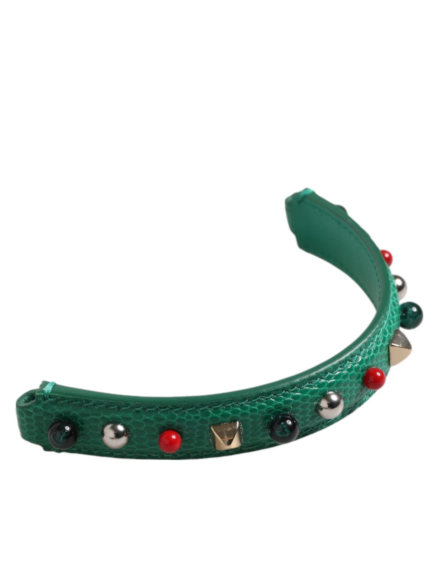 Dolce & Gabbana Green Embellished Leather Bag Handle Women Shoulder Strap – par Dolce & Gabbana | Disponible sur Sandy Store ByNet