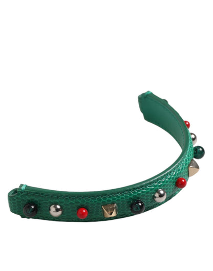 Dolce & Gabbana Green Embellished Leather Bag Handle Women Shoulder Strap – par Dolce & Gabbana | Disponible sur Sandy Store ByNet